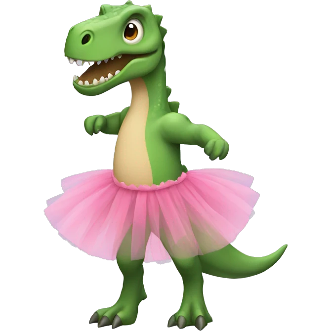 dinosaur wearing a tutu emoji