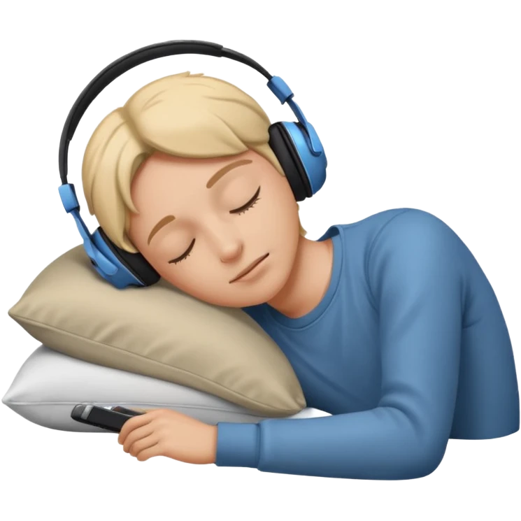 sleep and listening 🎧 emoji