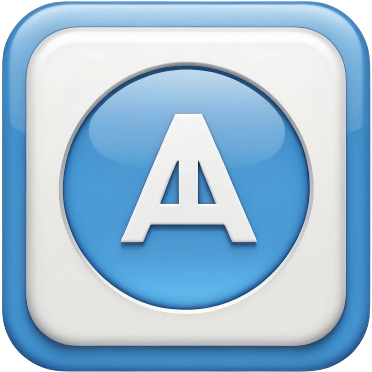 A flat vector emoji icon representing translation between Arabic and Spanish. Two overlapping squares: the front square is blue with a white letter 'A', the back square is light gray with the white Arabic letter 'ع' (Ain). Minimalist design, rounded corners, high quality, white background. emoji