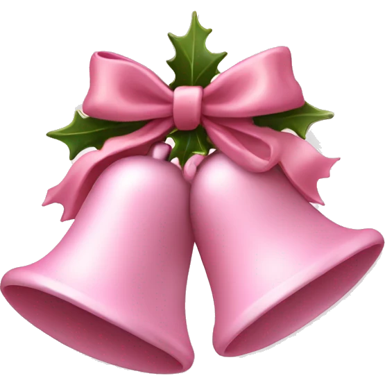 Light pink Christmas bells emoji