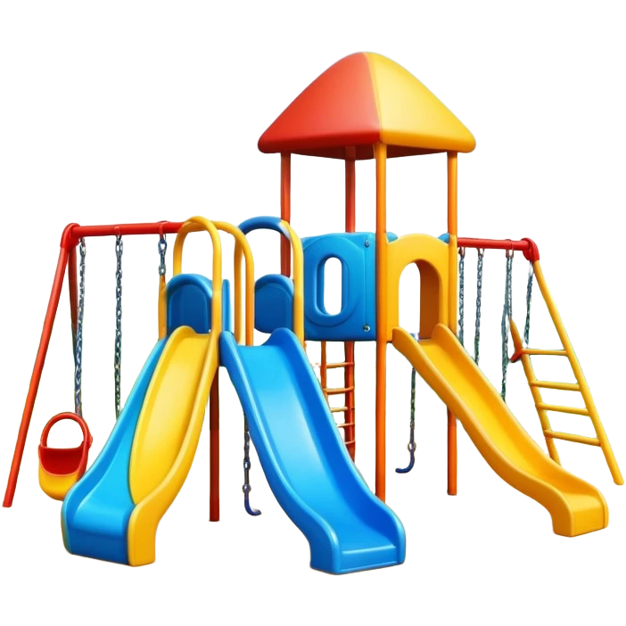 colorful playground with slide and swings emoji