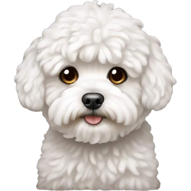 White maltipoo is sad emoji