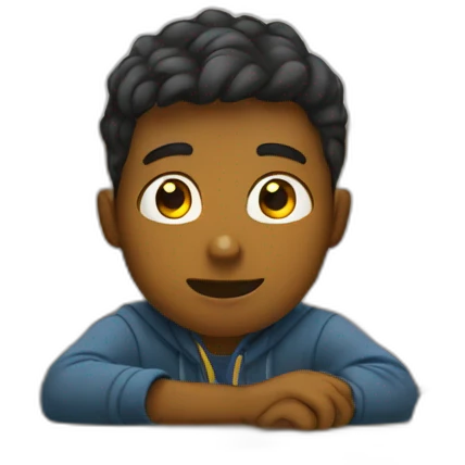 boy sit in lecture emoji