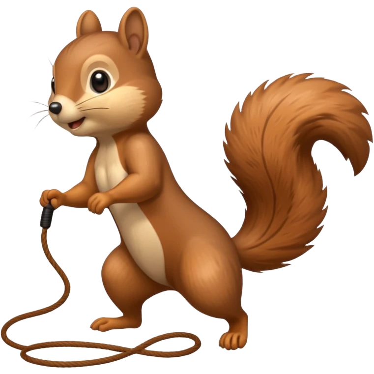Squirrel skipping rope emoji