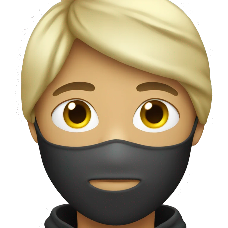 Boy wearing ski mask emoji