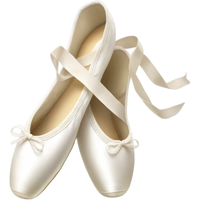 White ballet point shoes emoji