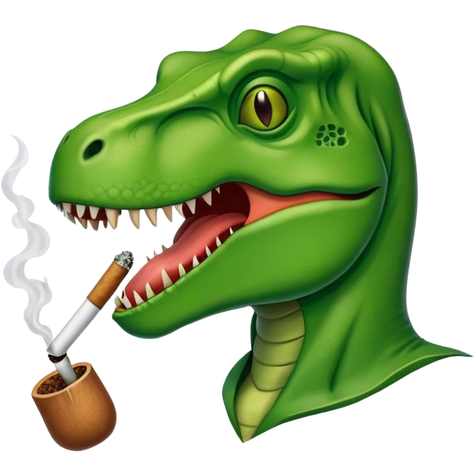 Trex smoking a blunt  emoji