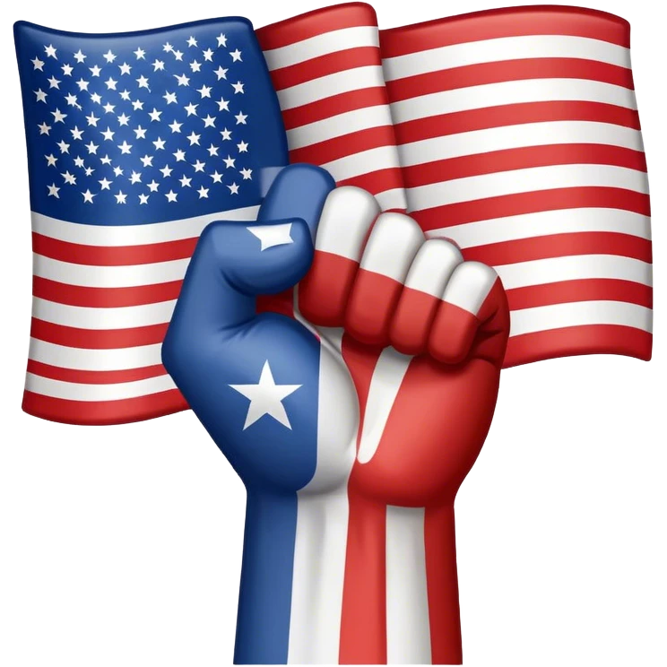 Us flag with raised fist emoji