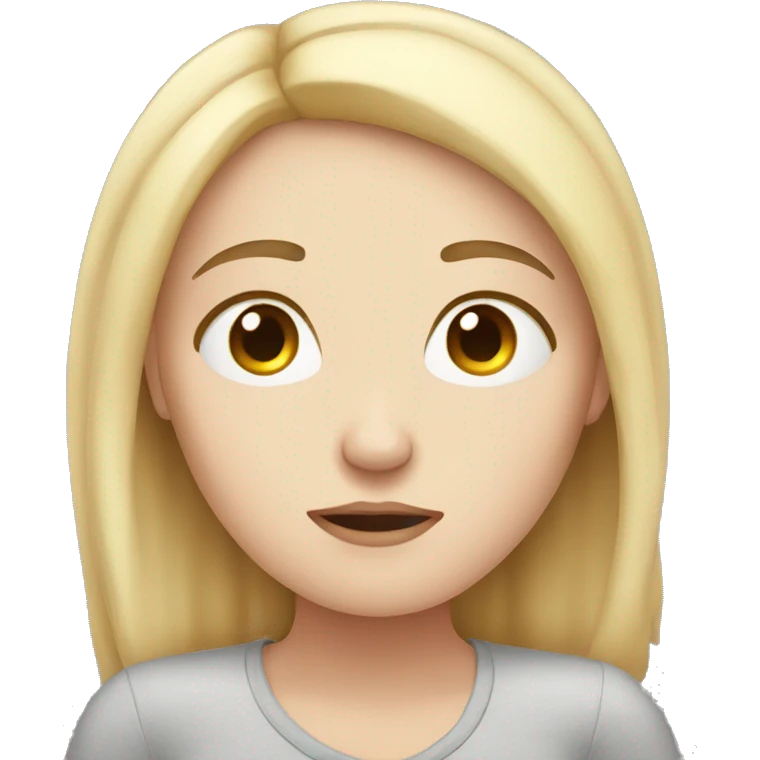 sleepy white girl emoji