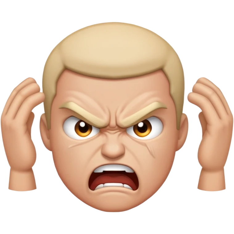 Hitting head angry emoji