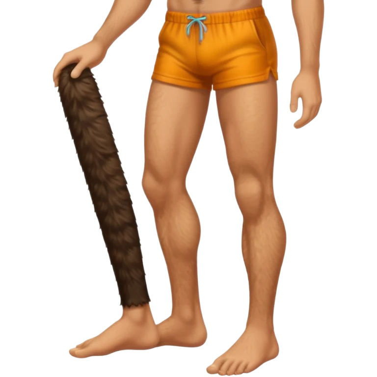 Male feet and hair on the legs emoji