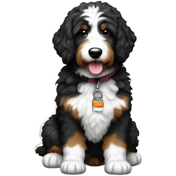 Bernedoodle Hiking emoji