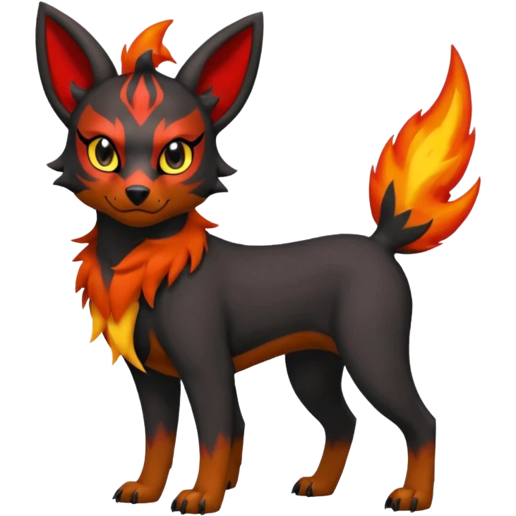 Zorua-Houndoom-Houndour-Litten-Fakémon-hybrid-creature (full body)  emoji
