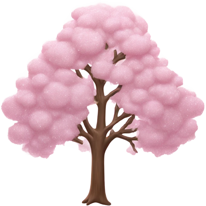 Winter tree with light pink glitter  emoji