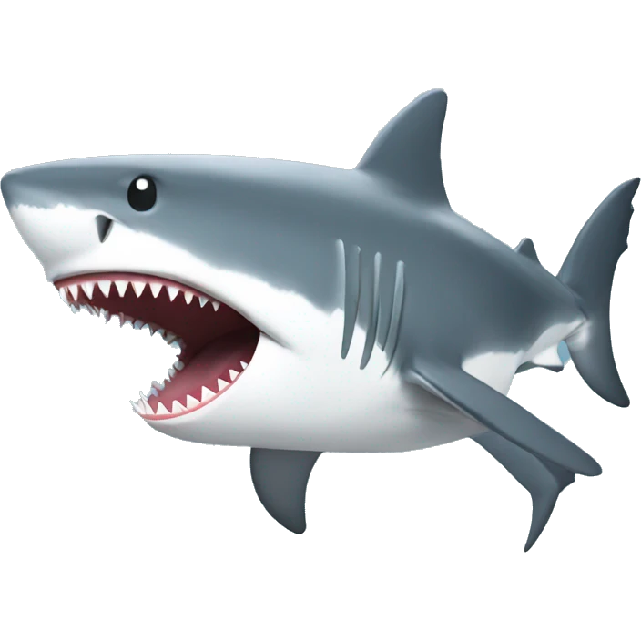 a shark eating a fish emoji