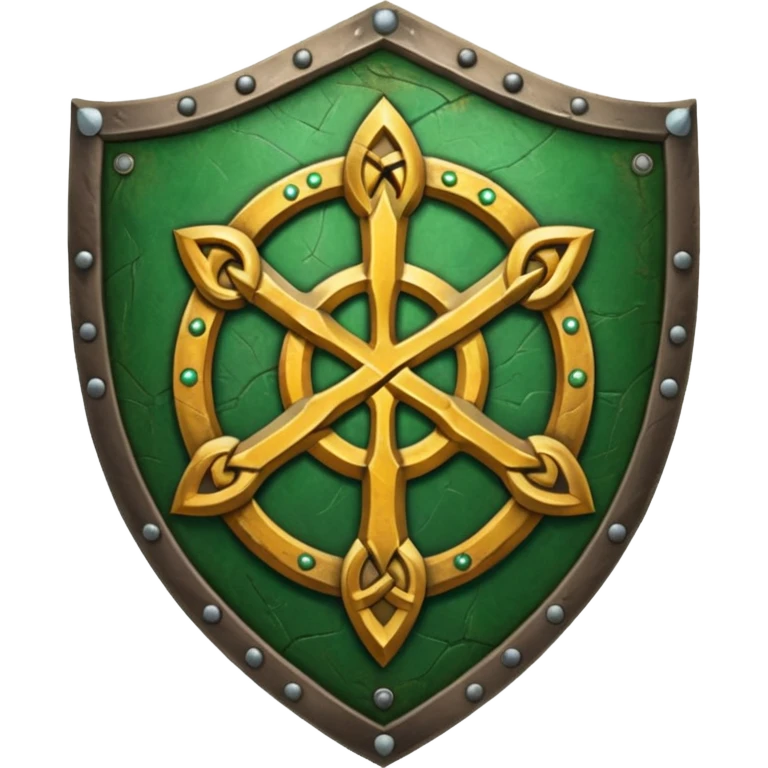 celtic symbols on a shield, world of war craft style emoji