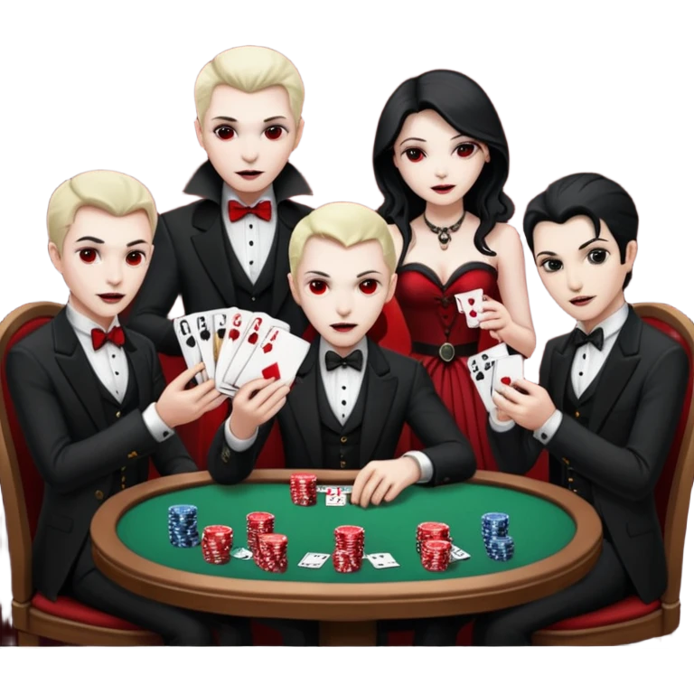 vampires playing game emoji