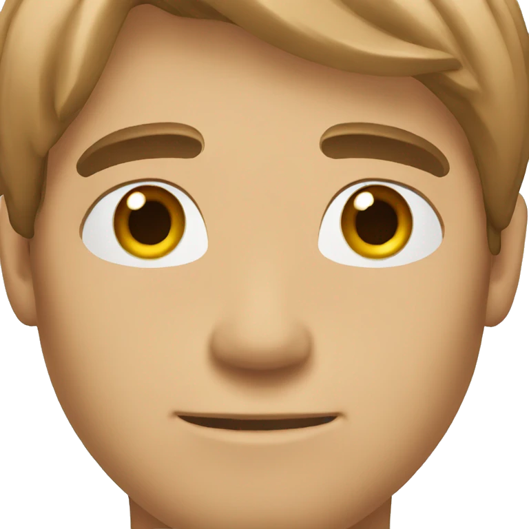 long hair guy brown eyes emoji