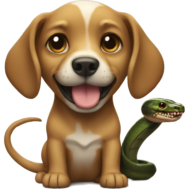 Dog a snake  emoji