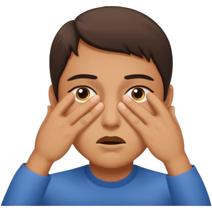 face pulling both eyelids down with hand dramatically  emoji
