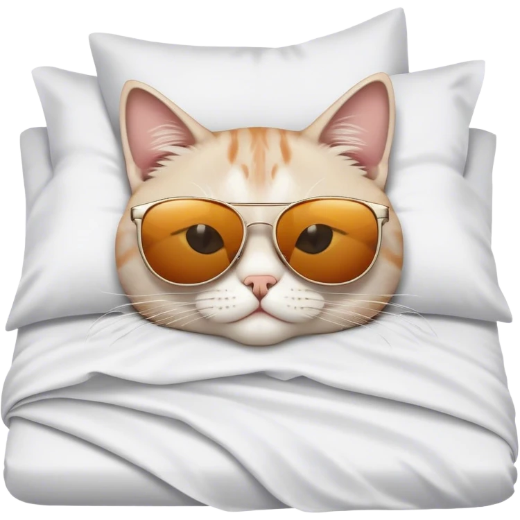 Cat with sunglasses und Bettwäsche  emoji