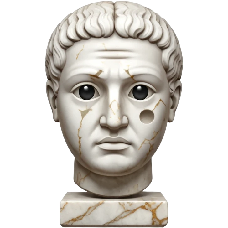 ancient greece marble sculpture head emoji