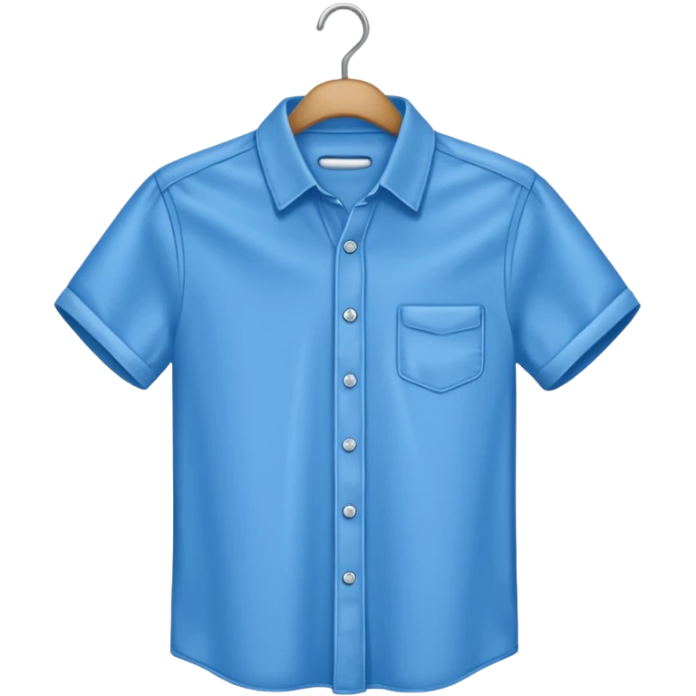 blue shirt hanged on a hanger emoji