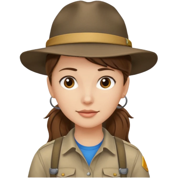 una exploradora con coleta alta emoji