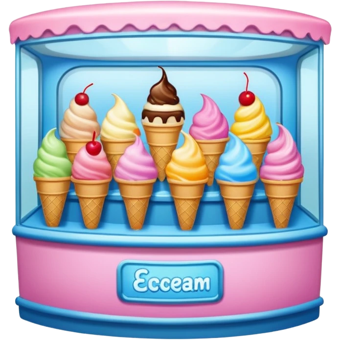 ice cream store cute emoji