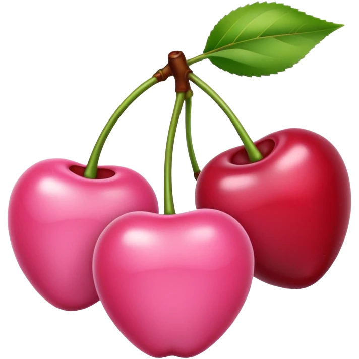 Pink cherries emoji