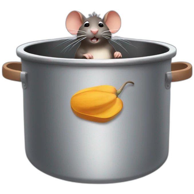 ratatouille rat in a cooking pot emoji