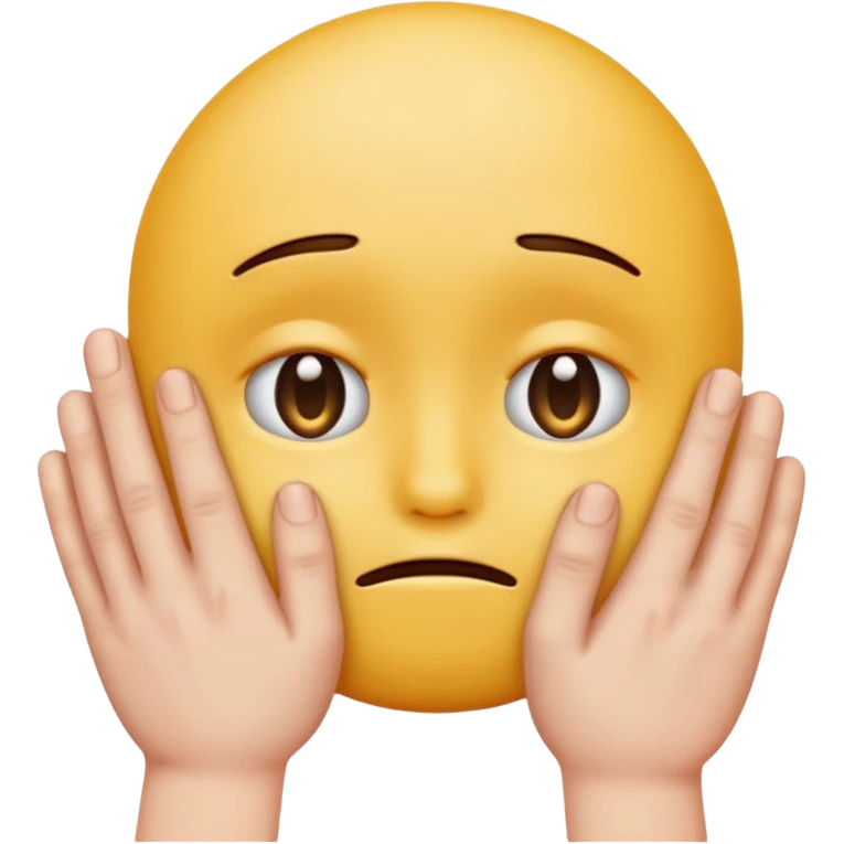 hands caressing sad emojis face emoji