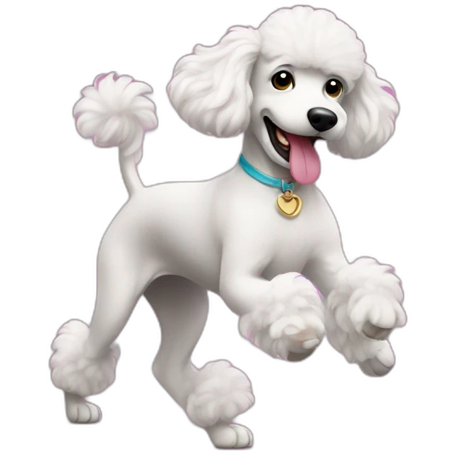 Dancing poodle emoji