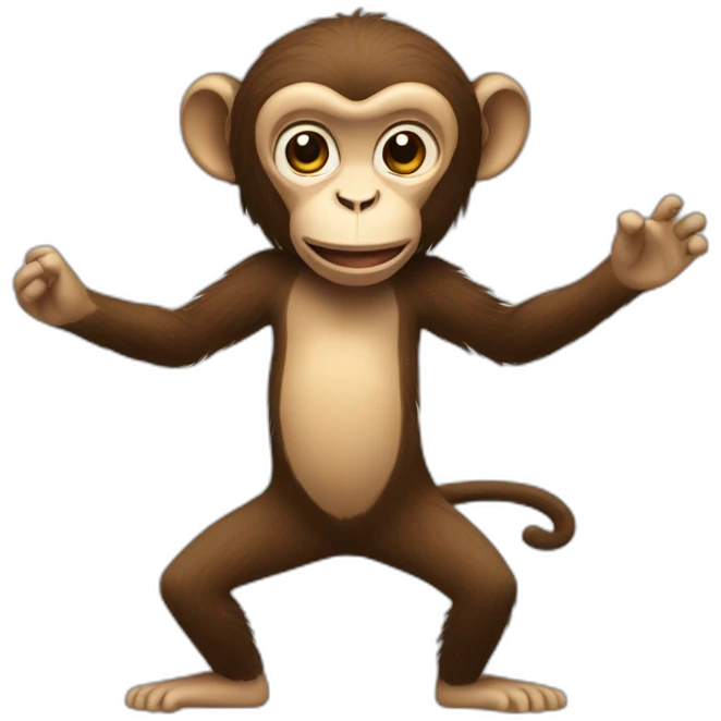 Monkey dancing macarena emoji