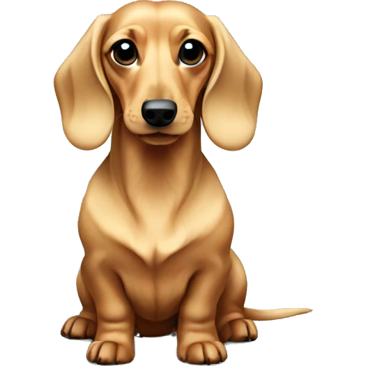 Christmas blonde long hair dachshund  emoji