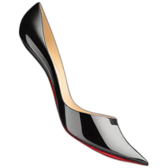 WEDGE LOUBOUTIN black PATENT emoji
