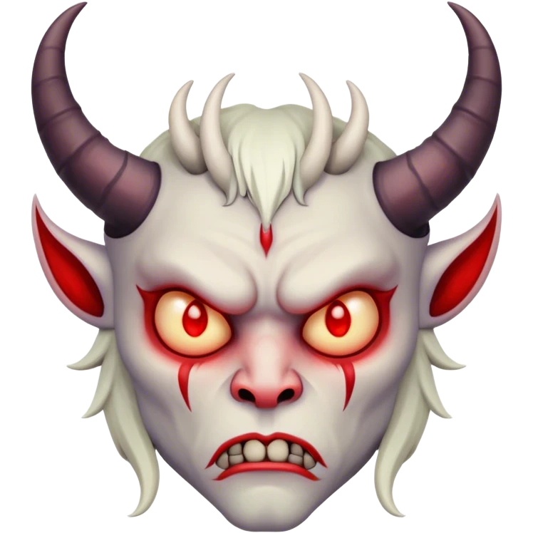 A sad demon emoji