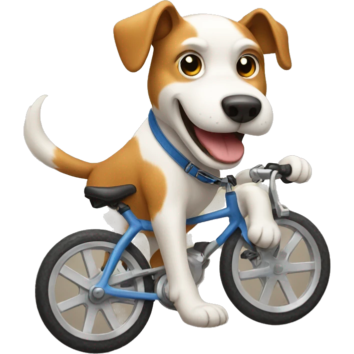 Dog riding a bike emoji