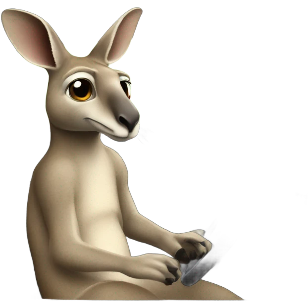 Kangaroo driving a car emoji