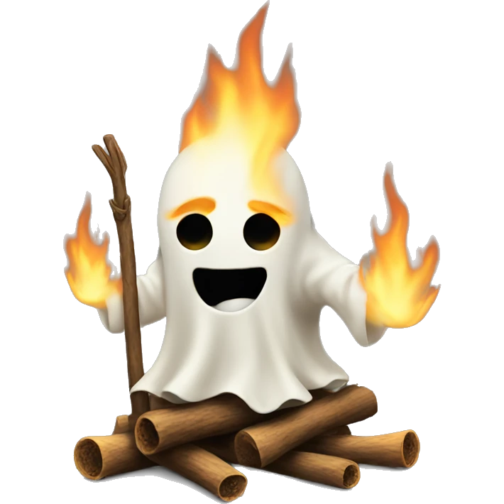 Ghosts man bonfire emoji