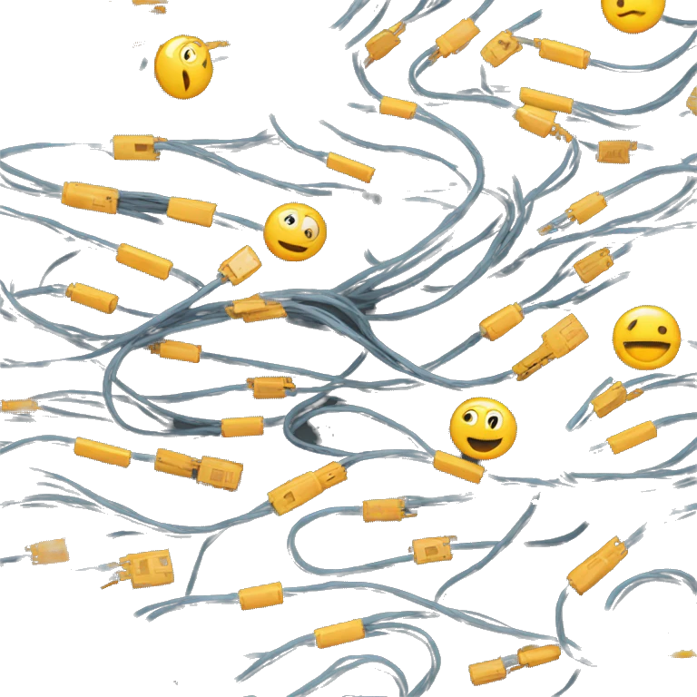 Unorganized bunch of cables emoji