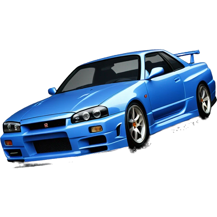 Nissan Skyline r34 blue emoji