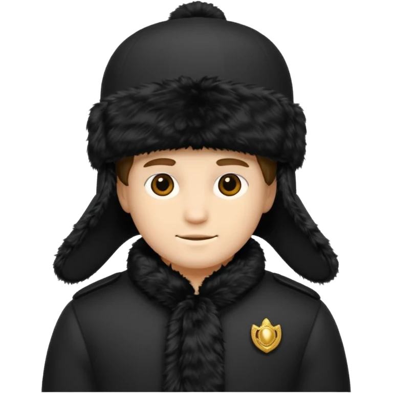 A blank Black ushanka emoji
