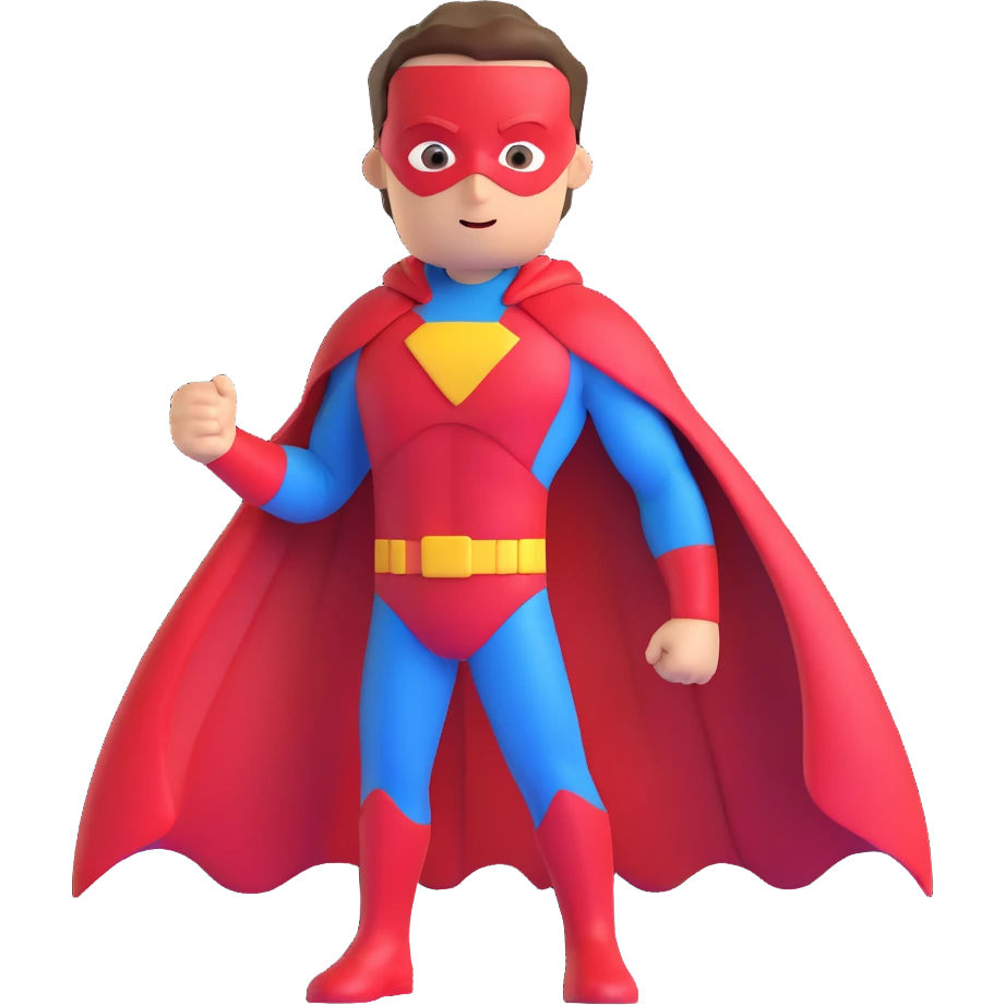 superhero with funny small sidekick emoji