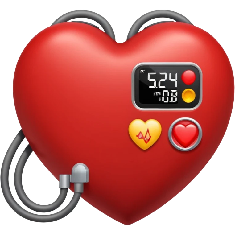 heart with blood pressure cuff emoji