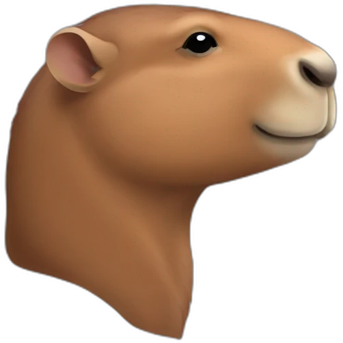 capibara happy head side view emoji
