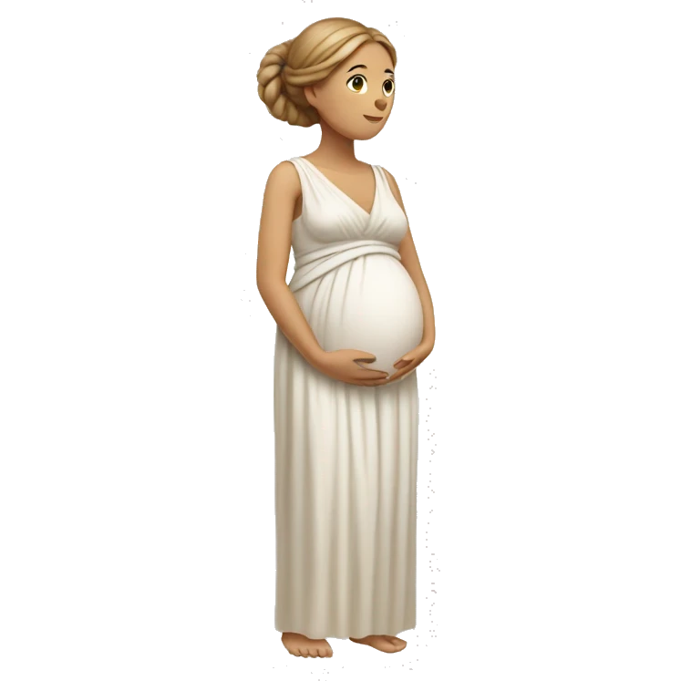 white ancient greek woman pregnant emoji