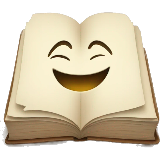 smile and book emoji