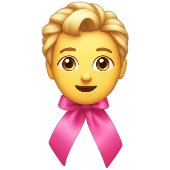 Pink ruban emoji