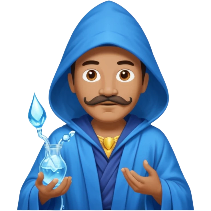 water wizard with mustache emoji